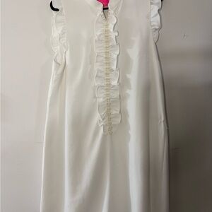 Lilly Pulitzer White Ruffle Pearl dress size 10